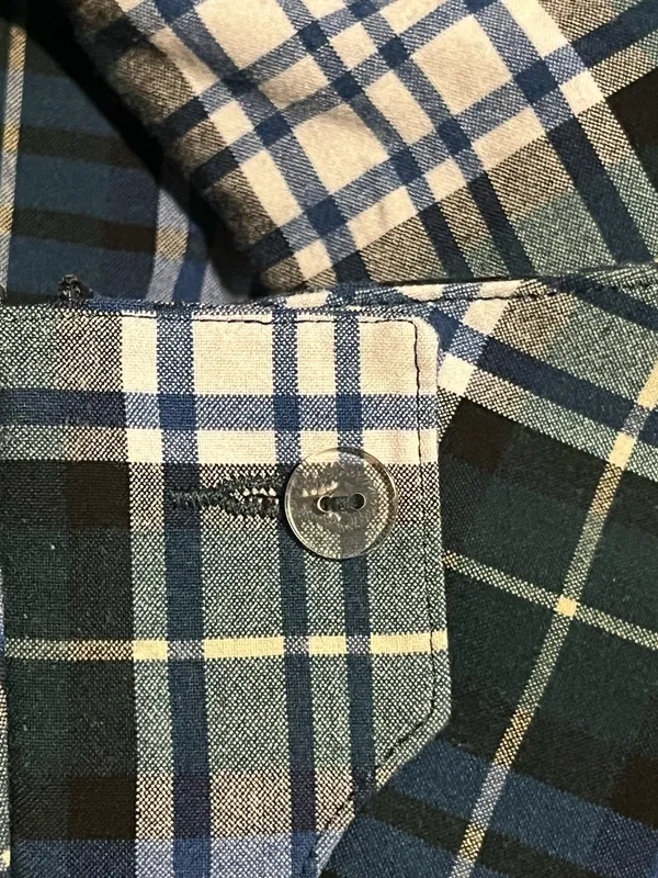 Womens sz10 American Eagle Plaid Pleated Mini Skirt - Blue & Green Tartan - Image 4