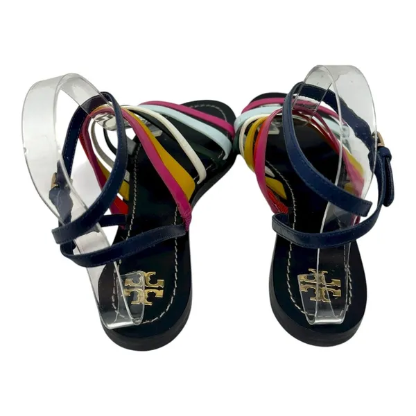 Tory Burch Multicolor Leather Strappy Sandals Ankle Strap Size 7.5 - Image 4