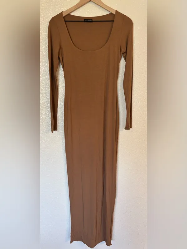 NAKED WARDROBE Long Sleeve Maxi Bodycon Dress - Image 2