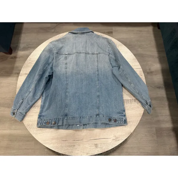 a.n.a. A New Approach Denim Jean Jacket Light Wash Size 1x Classic Casual - Image 11