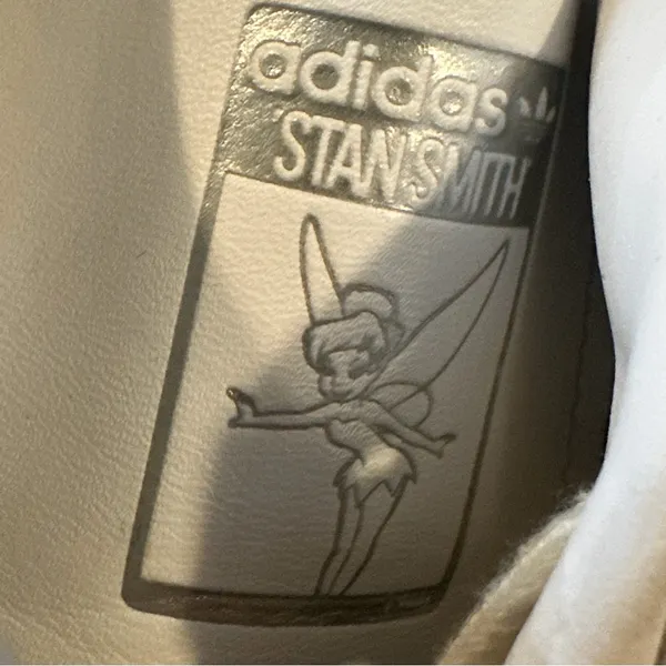 Adidas Stan Smith Peter Pan TinkerBell Disney Women’s Size 5 Shoes White Leather - Image 8