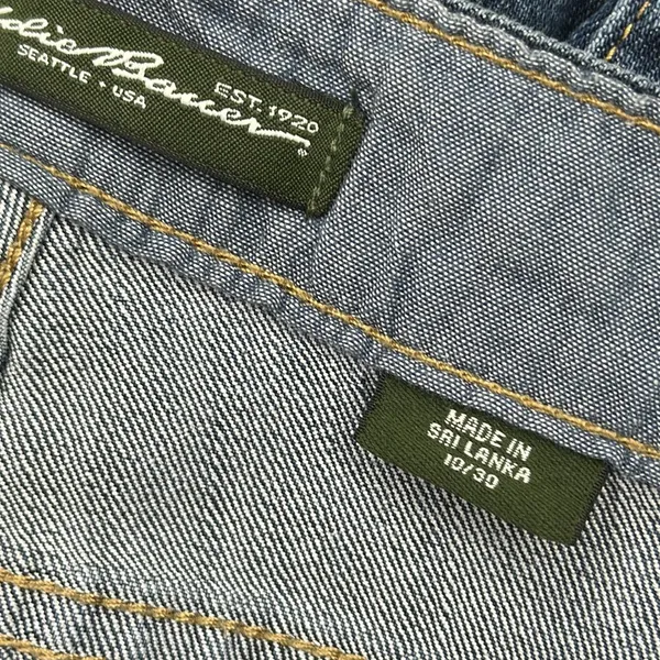 Eddie Bauer Straight Leg Stretch Denim Mid Rise Womens 10 or 30 Waist Blue Jeans - Image 8
