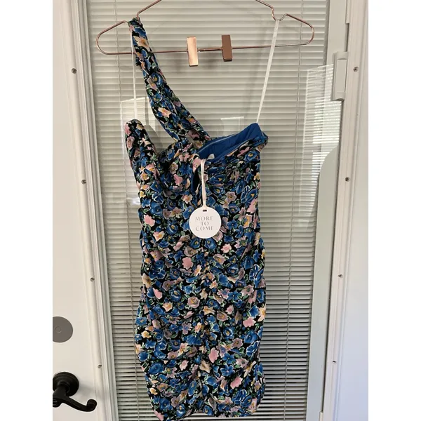 MORE TO‎ COME Maggie Twist Mini Dress in Blue Floral size M NWT - Image 5