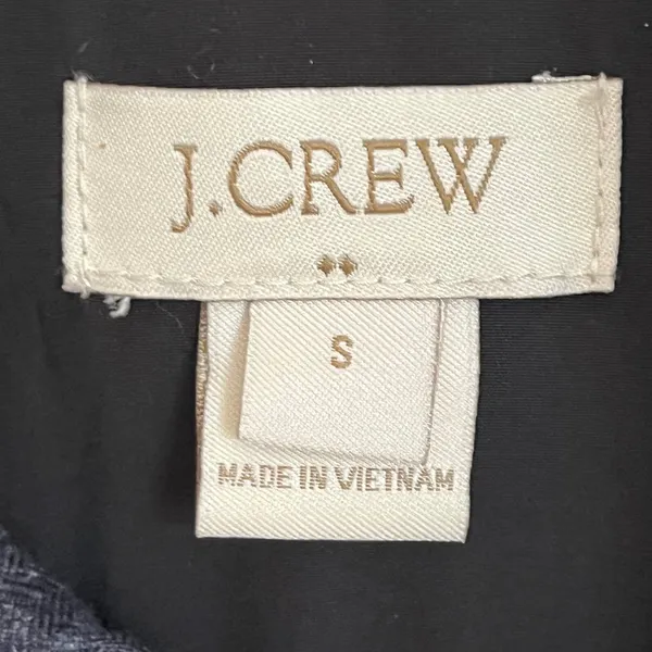 J.Crew Excursion Quilted Puffer Vest Gray Black Plaid Down Fill‎ E4823 Womens S - Image 4