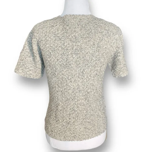 Vintage Marled Knit Cardigan Oatmeal Sweater Coastal Grandmother 90s Minimalist - Image 5