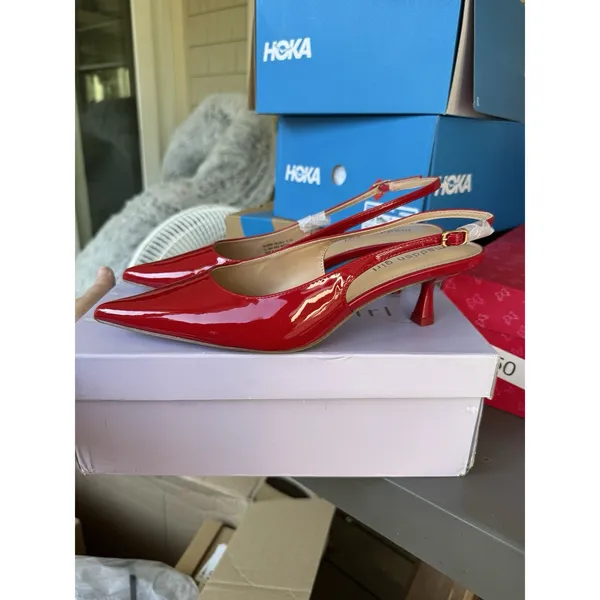 Steve Madden Women's US 7.5 Valeriee Heel Pointed Toe Pump Red‎ Patent - Image 3