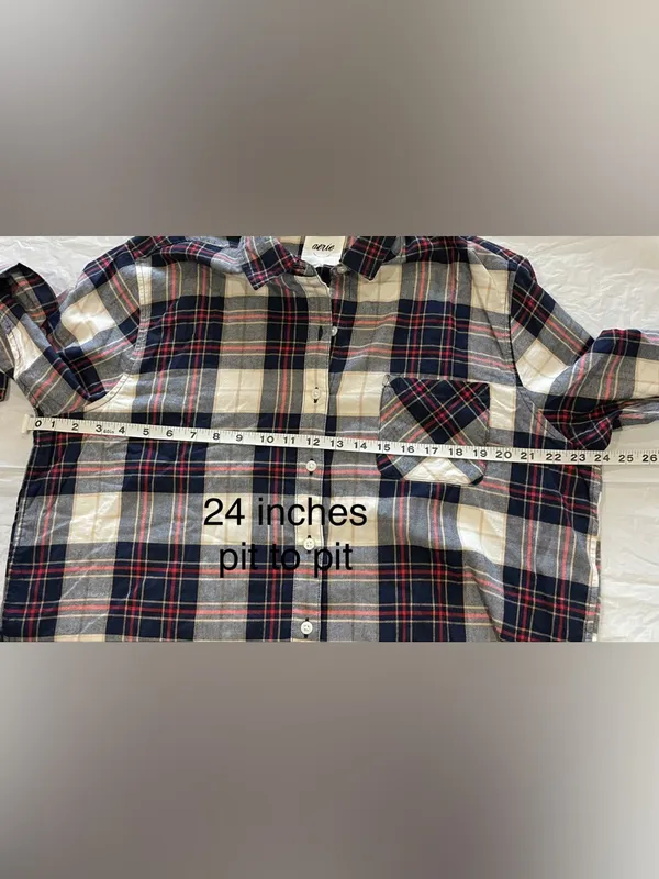 Aerie Off-Duty Plaid Flannel Button Down - Image 6