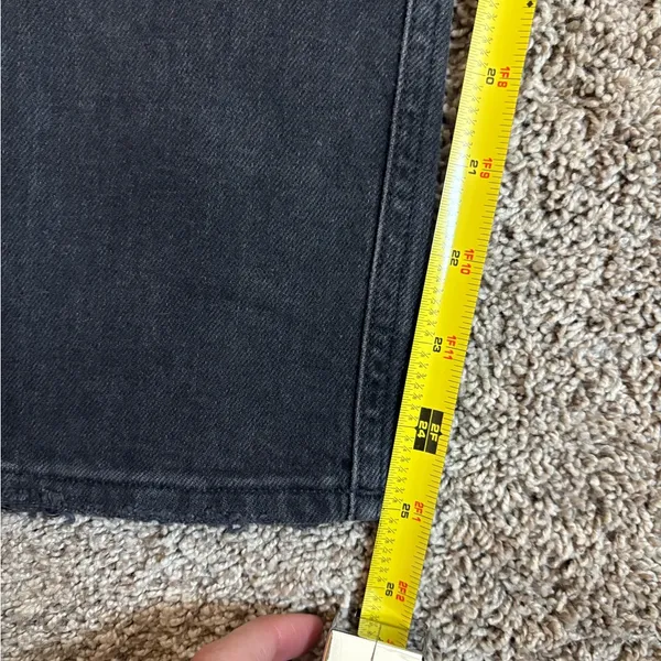 Agolde Riley High rise straight jeans black sz 24 - Image 9