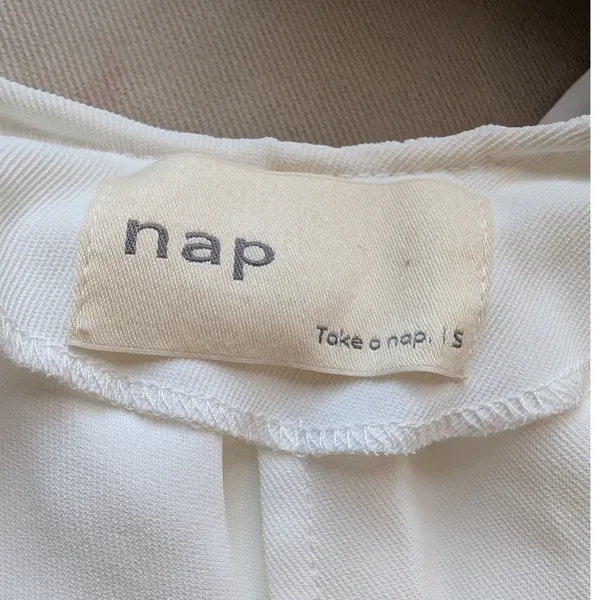 Nap Loungewear Bunny Strap Dress White‎ Cotton Babydoll Midi Dress Womens Small - Image 5