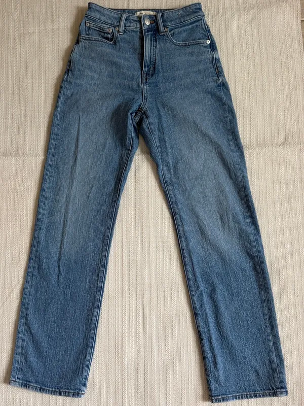 Madewell The Curvy ‘90s Straight Jean in Enmore Wash Size 25 Medium Vintage Wash - Image 3