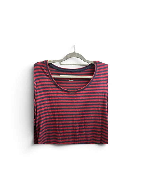 Liz Lange for Target Maternity Berry/Navy Stripe Midi Dress - Image 5