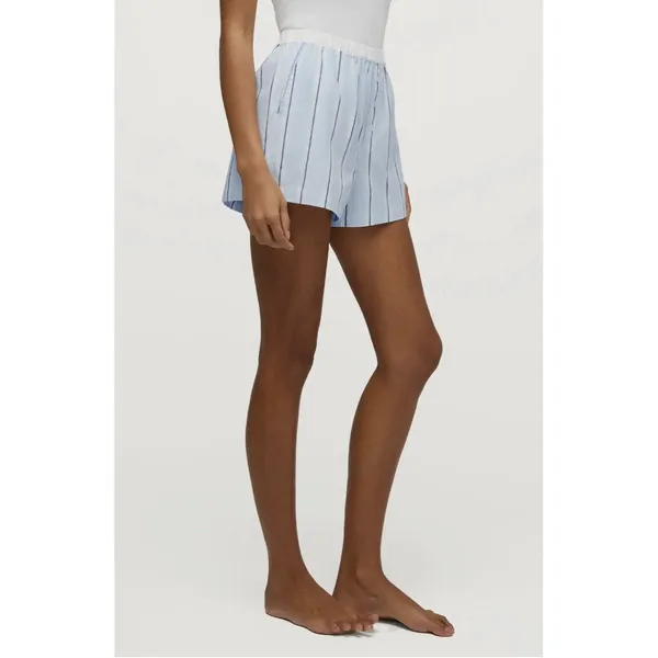 PETITE PLUME Women's Twill Sleep Shorts in Blue “Coastal Stripe” - Large - NWT - Image 10