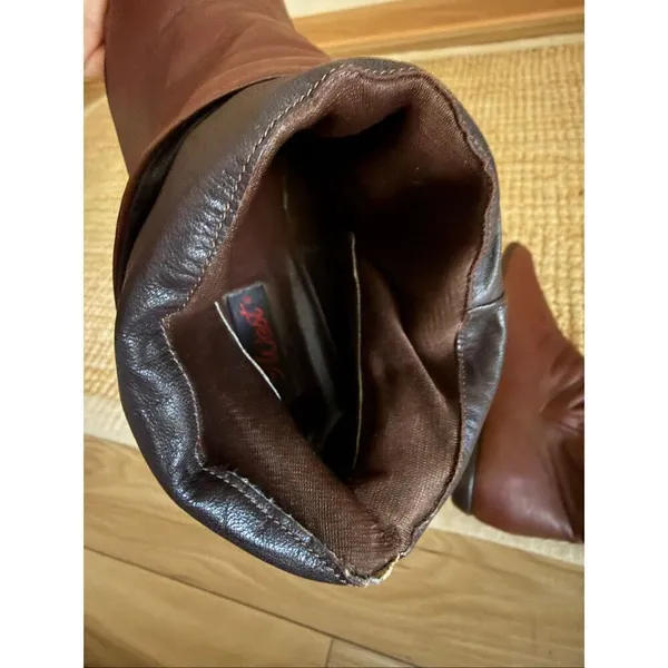 Vintage Nine West Dinah Soft Leather Slouch Ankle Boots Brown Minimalist - Image 7