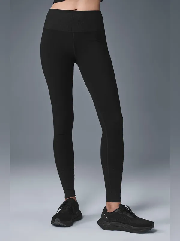 ALO High-Waist Alosoft Lounge Legging in Black Size L - Image 3