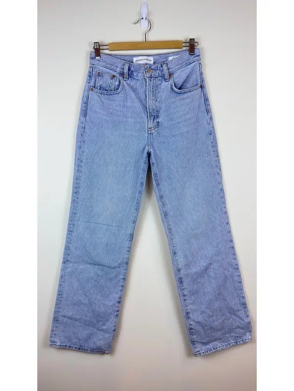 Denim Forum The Farrah Hi-Rise Wide Leg Jeans Light Wash Size 26 Aritzia - Image 4