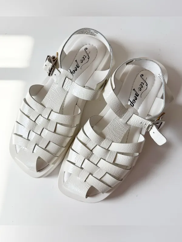 Free People Finn White Fisherman platform sandals - Image 3