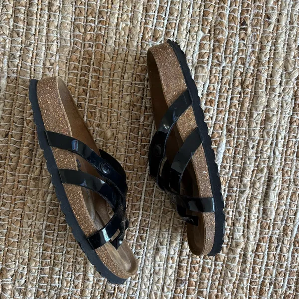 Birkenstock Betula Vinja Sandals Black Patent Leather L7 - Image 5