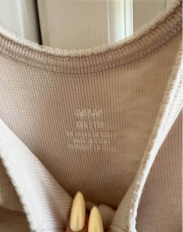 Aerie ribbed tank top tan - Image 2