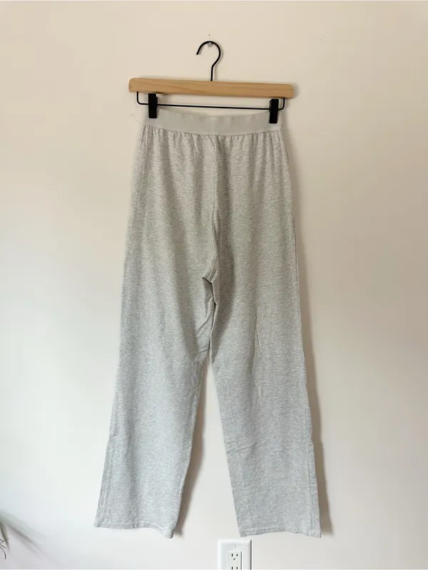 Skims Boyfriend Stretch-Modal & Cotton-Blend Jersey Track Pants Light Heather - Image 6