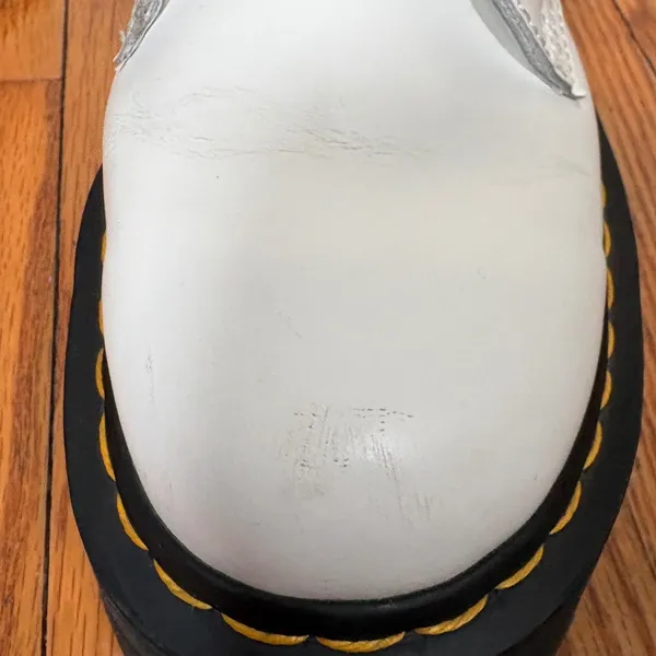 Dr. Martens‎ Jadon Platform Boots Polished Smooth Leather White Women's size 8 - Image 13