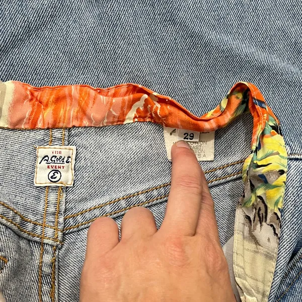 Agolde Rio Palm Tree Print Cuff Jeans Size 29 Y2K - Image 8