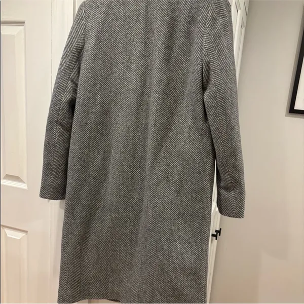 Aritzia Babaton The Stedman Coat Herringbone Gray Wool Cashmere XS - Image 6