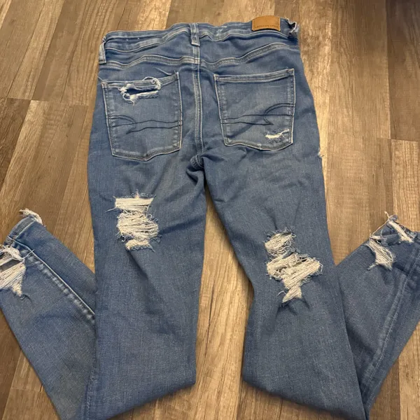 American Eagle Next Level Stretch Hi-Rise Ripped Jeggings - Image 2