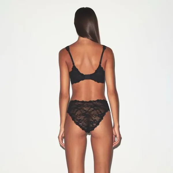 Skims Stretch Lace Unlined Full Coverage Bra Onyx Size 32C - Image 9