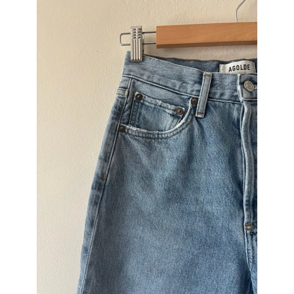 AGOLDE Riley High Rise Straight Leg Jeans Sz 24 - Image 5