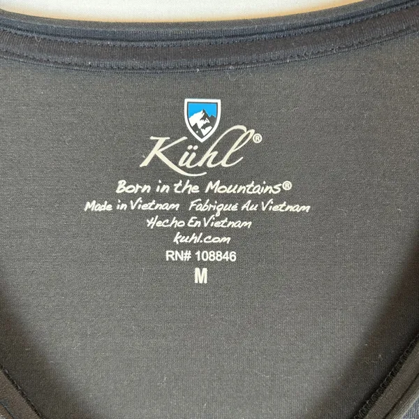 Kuhl Womens Black V Neck Short Sleeve T Shirt‎ Top Size M Casual - Image 3