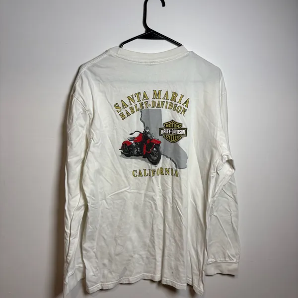 Vintage Harley-Davidson Santa Maria California Long Sleeve T-Shirt - Image 4