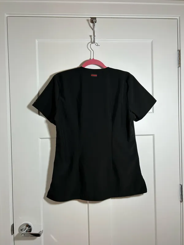 Women’s medium black scrubs medical top - Image 5