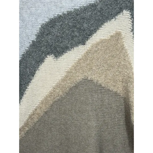 Abercrombie & Fitch Cream Knit Color Block Pullover Turtleneck Sweater Size S/M - Image 5