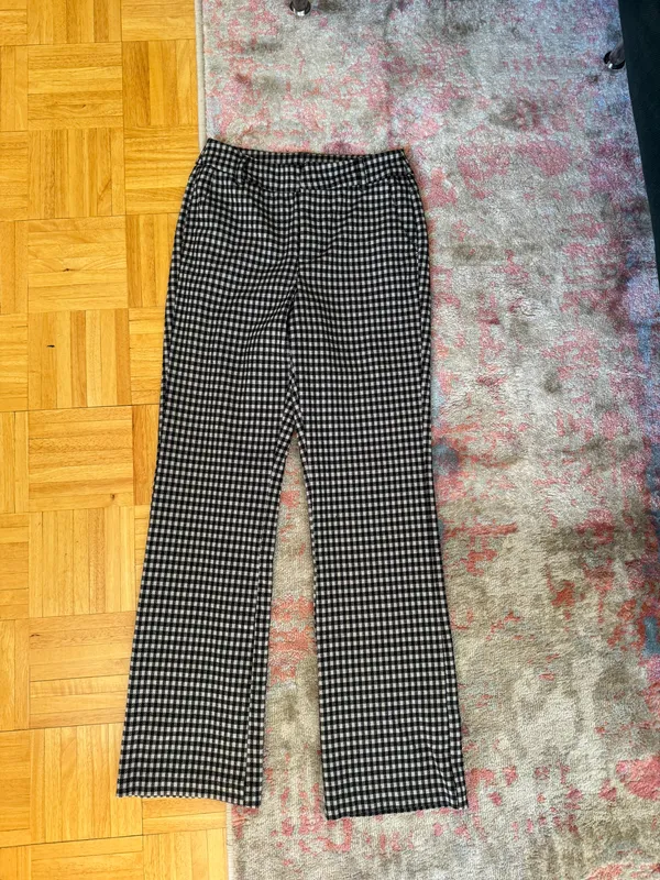 Houndstooth Black And White Pants Size XS - Image 3