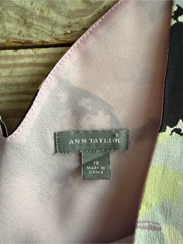 Ann Taylor Silk Floral Midi Dress Size 12 - Image 4