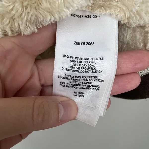 Mountain Hardwear Size M Women’s Cream Sherpa Teddy Pullover Hoodie - Image 4