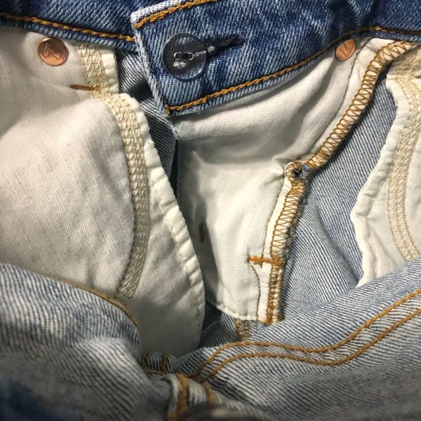7 For All Mankind Criss Cross Denim Jeans Women's Size 24‎ Trendy - Image 9