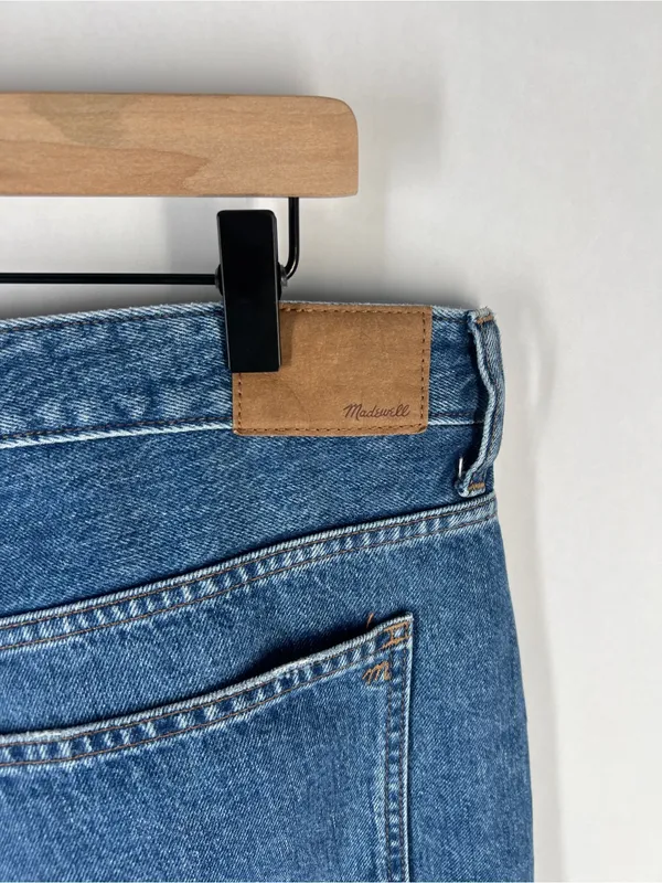 Madewell Low-Slung Curvy Straight Jeans 100% Cotton Denim Size 31‎ - Image 9