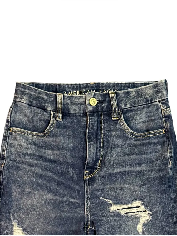 American Eagle Curvy Super High Rise Jegging Jeans Distressed Stretch Size 0 - Image 2