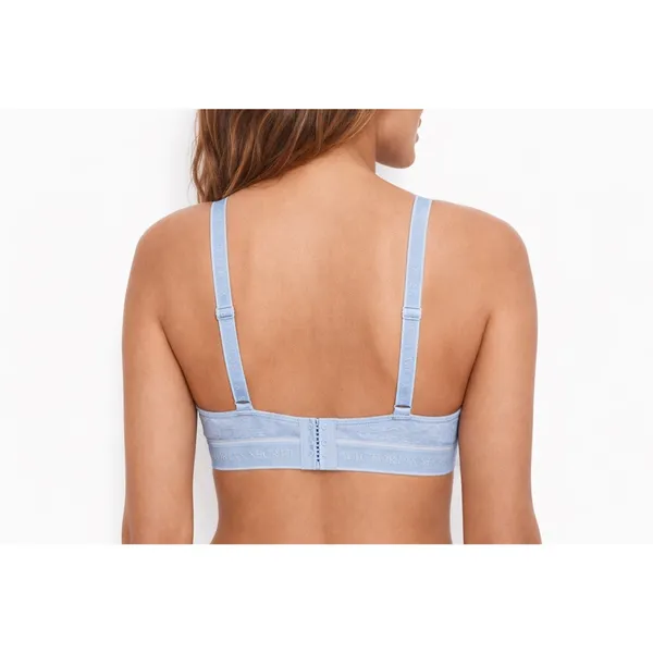 Victoria’s‎ Secret Logo Bralette M Blue Heather NWT - Image 2