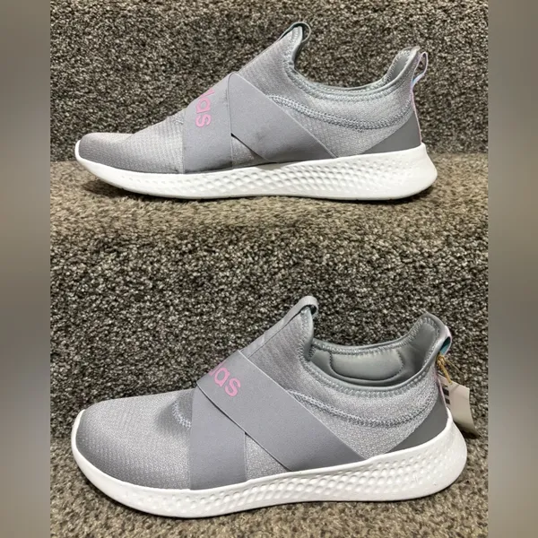 NWT adidas Puremotion Adapt Women’s Slip-On Tennis Shoes Gray Pink Size 12 - Image 5