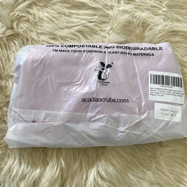NWT Lambda Acadia Stella Every Day Scrub Top M Pink Lilac Size M - Image 11