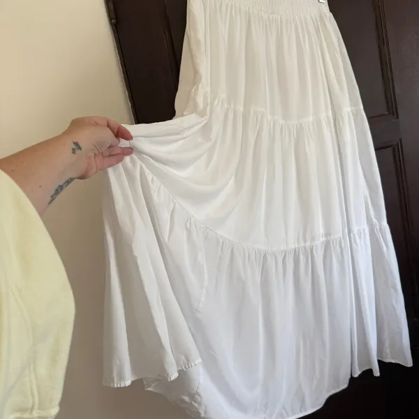 SCARLET DARKNESS White Tiered Pull on Peasant Skirt Size Large Cosplay - Image 2
