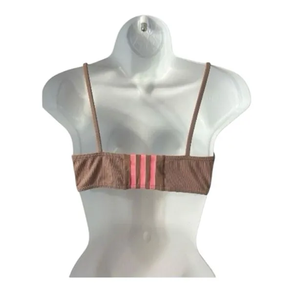 Adidas Iconisea Purple Bandeau Bikini Top Size M Swimwear Removable Pads - Image 4