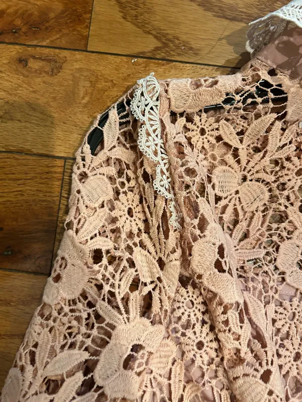 ASOS DESIGN rose Victorian-inspired Pleated Lace Dream Mini Dress 6 - Image 19