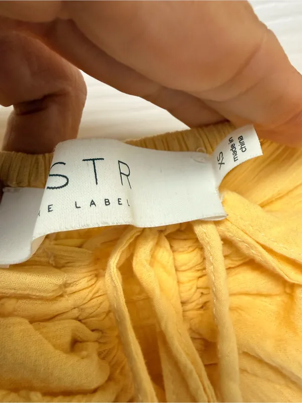 ASTR the Label Marietta Yellow Mini Dress Long Sleeve Smocked size‎ XS - Image 4