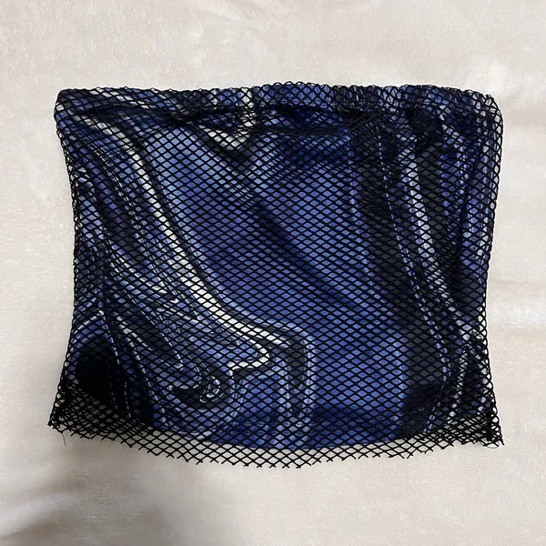 Retro Goth Midnight Swirl Y2K Tube Top Sleeveless Strapless Fish Net Sz S EUC - Image 2