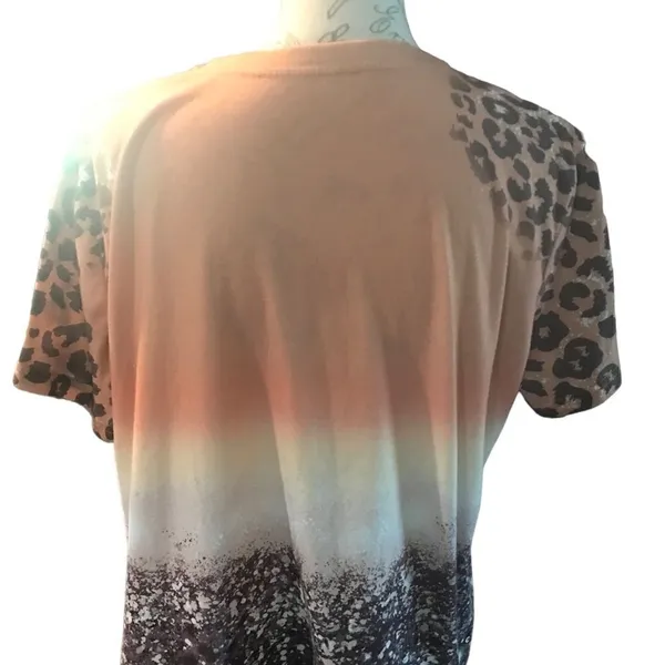 Thankful Mama Brown Short Sleeve Fall Top Large - Image 4