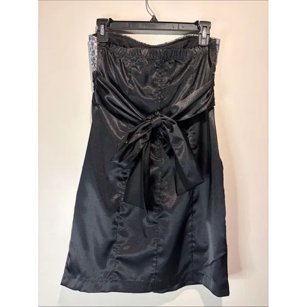 Ruby Rox Y2K Strapless Balloon Skirt Ruched Tie Back Mini Dress Pockets SZ 7 - Image 2