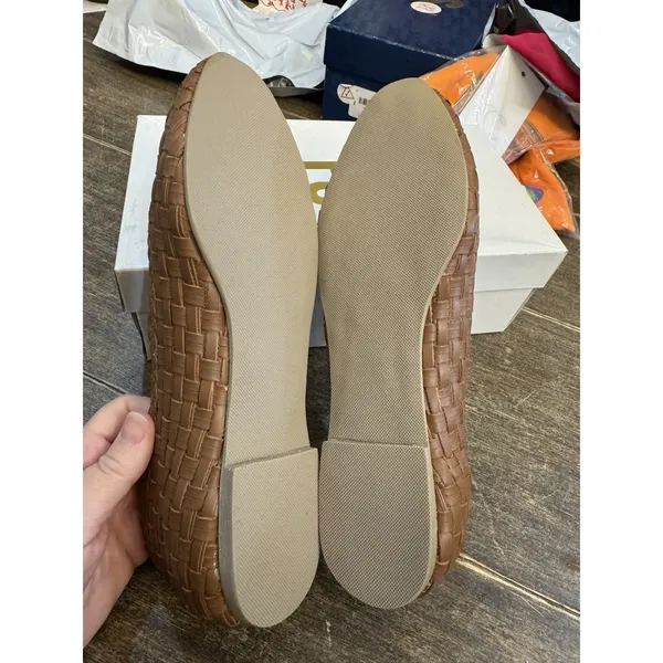 FS Lele Woven Loafers‎ Cognac Brown Brazilian Leather Flat Slip-On Size 9.5 - Image 8